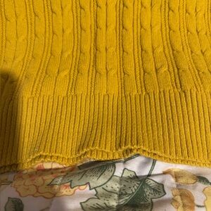 St. John's Bay Women's Mustard Cable Knit Sweater
